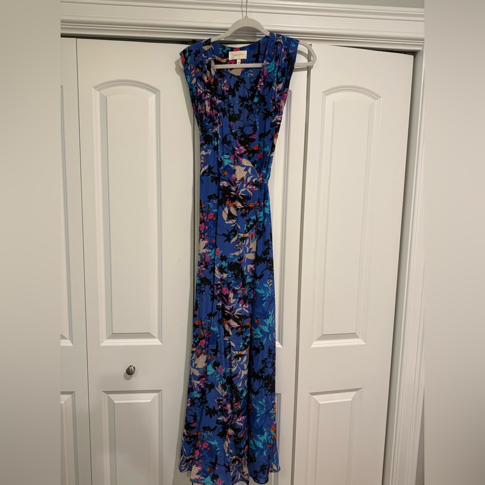 Blue Floral Maxi Dress